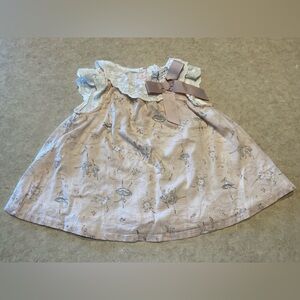 Maggie and Zoe pink ballerina and bow print dress 12 months